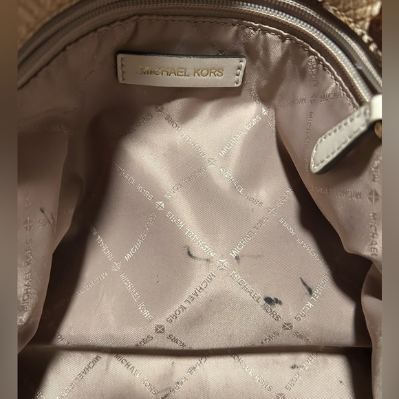 Michael Kors Tan Snake Print Tote Bag, Preloved - Picture 10 of 10